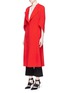 Front View - Click To Enlarge - ANIRAC - Funnel sleeve wool-cashmere coat