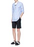 Figure View - Click To Enlarge - 73088 - Mixed media slim fit shorts
