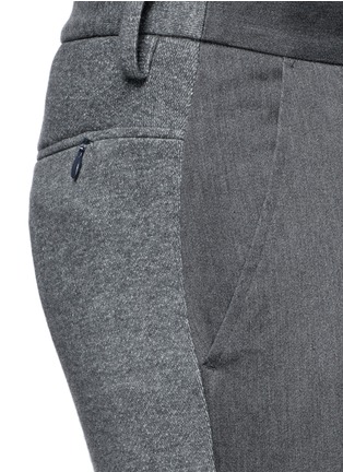 Detail View - Click To Enlarge - 73088 - Mixed media slim fit jogging pants