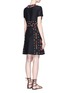 Back View - Click To Enlarge - VALENTINO GARAVANI - Masai bead embroidery Crepe Couture dress