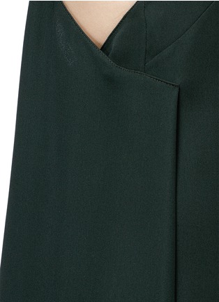 Detail View - Click To Enlarge - VALENTINO GARAVANI - Low back V-neck silk cady crepe gown