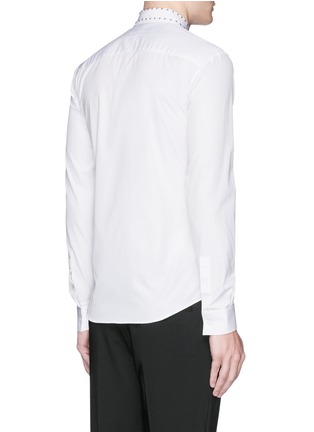 Back View - Click To Enlarge - GIVENCHY - Stud collar cotton poplin shirt