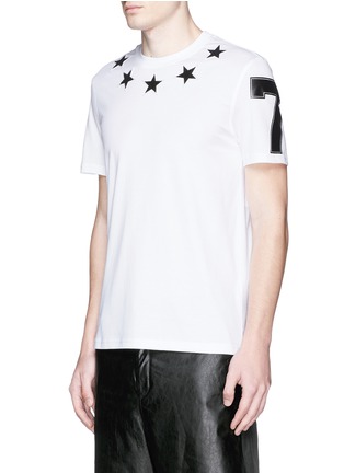Front View - Click To Enlarge - GIVENCHY - Star embroidery cotton T-shirt