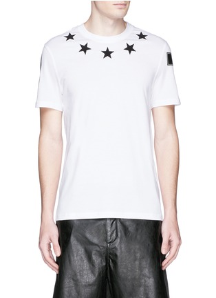 Main View - Click To Enlarge - GIVENCHY - Star embroidery cotton T-shirt