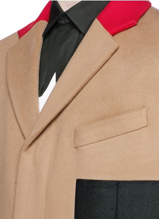 Detail View - Click To Enlarge - GIVENCHY - Contrast collar wool-cashmere coat