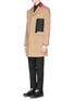 Front View - Click To Enlarge - GIVENCHY - Contrast collar wool-cashmere coat