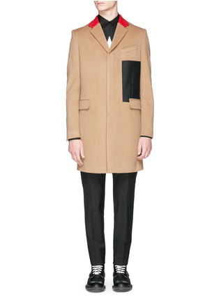 Main View - Click To Enlarge - GIVENCHY - Contrast collar wool-cashmere coat