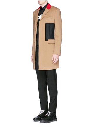 Figure View - Click To Enlarge - GIVENCHY - Contrast collar wool-cashmere coat