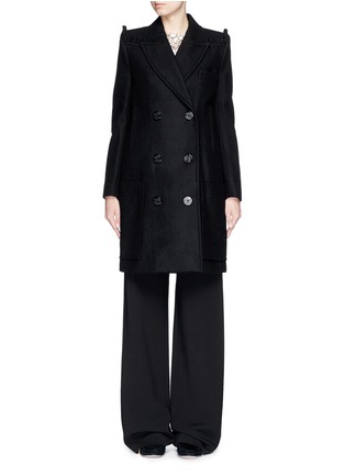 Main View - Click To Enlarge - PREEN BY THORNTON BREGAZZI - 'Sasha' frill shoulder felted wool cape coat