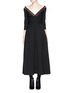 Main View - Click To Enlarge - PREEN BY THORNTON BREGAZZI - 'Astrid Ted' lace-up V-neck midi dress