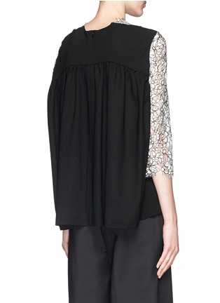 Back View - Click To Enlarge - PREEN BY THORNTON BREGAZZI - 'Lida' smock back lace front blouse