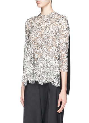 Front View - Click To Enlarge - PREEN BY THORNTON BREGAZZI - 'Lida' smock back lace front blouse