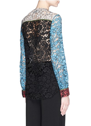 Back View - Click To Enlarge - PREEN BY THORNTON BREGAZZI - 'Adrienne' lace panel blouse