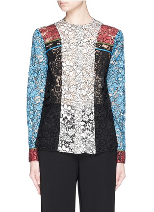 Main View - Click To Enlarge - PREEN BY THORNTON BREGAZZI - 'Adrienne' lace panel blouse