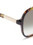 Detail View - Click To Enlarge - VICTORIA BECKHAM - 'Feminine' tortoiseshell acetate oversize square sunglasses