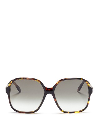 Main View - Click To Enlarge - VICTORIA BECKHAM - 'Feminine' tortoiseshell acetate oversize square sunglasses