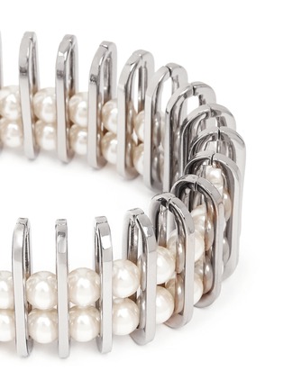 Detail View - Click To Enlarge - VENNA - Resin pearl chain link bracelet
