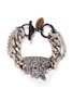 Main View - Click To Enlarge - VENNA - Crystal jaguar head curb chain bracelet