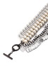 Detail View - Click To Enlarge - VENNA - Chain link resin pearl crystal fringe necklace