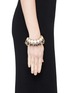 Figure View - Click To Enlarge - VENNA - Marble bead crystal spike chain link bracelet