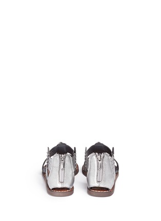 Back View - Click To Enlarge - SAM EDELMAN - 'Galina' junior jewelled metallic sandals