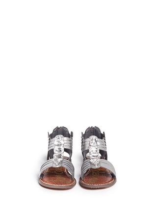 Figure View - Click To Enlarge - SAM EDELMAN - 'Galina' junior jewelled metallic sandals