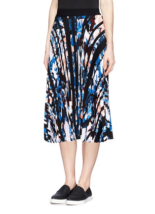 Front View - Click To Enlarge - ELIZABETH AND JAMES - 'Caident' abstract print pleat skirt