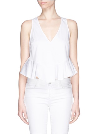 Main View - Click To Enlarge - ELIZABETH AND JAMES - 'Chester' peplum hem sleeveless top