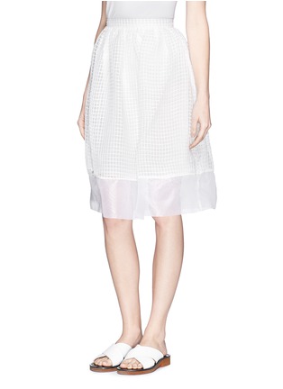 Front View - Click To Enlarge - ELIZABETH AND JAMES - 'Avenue' gridwork structured organza skirt