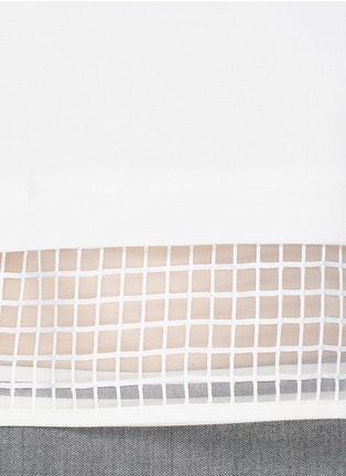 Detail View - Click To Enlarge - ELIZABETH AND JAMES - 'Voula' organza gridwork crepe cropped top