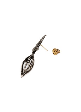 Detail View - Click To Enlarge - AISHWARYA - Diamond pearl silver gold cage drop earrings