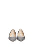 Front View - Click To Enlarge - JIMMY CHOO - 'Alina' lamé glitter flats
