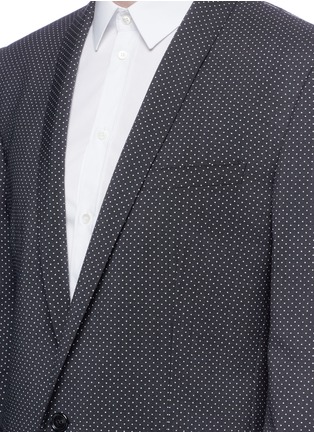  - - - 'Gold' dot print shawl lapel wool suit