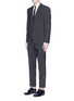 Figure View - Click To Enlarge - - - 'Gold' dot print shawl lapel wool suit