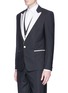 Back View - Click To Enlarge - - - 'Martini' contrast repp trim 3-piece suit