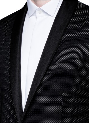 Detail View - Click To Enlarge - - - 'Martini' dart stitch basketweave tuxedo blazer