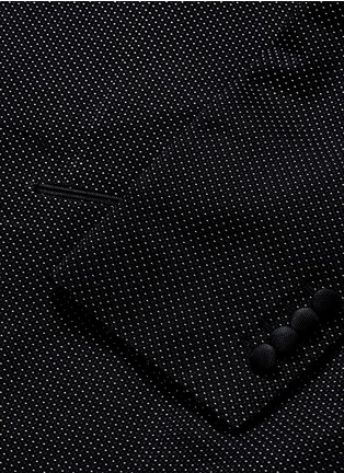 Detail View - Click To Enlarge - - - 'Martini' dart stitch basketweave tuxedo blazer