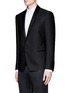 Front View - Click To Enlarge - - - 'Martini' dart stitch basketweave tuxedo blazer