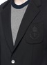 Detail View - Click To Enlarge - - - Crown and bee crest embroidered soft blazer