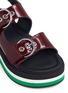 Detail View - Click To Enlarge - MULBERRY - Stripe platform buckled leather sandals