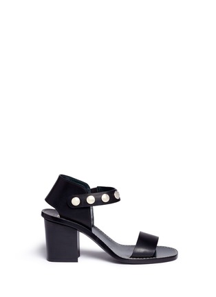 Main View - Click To Enlarge - MULBERRY - 'Capri Mary Jane' press stud leather sandals