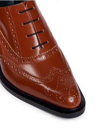 Detail View - Click To Enlarge - MULBERRY - Angular heel leather Oxfords