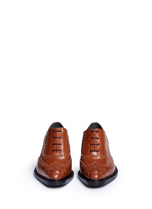 Front View - Click To Enlarge - MULBERRY - Angular heel leather Oxfords
