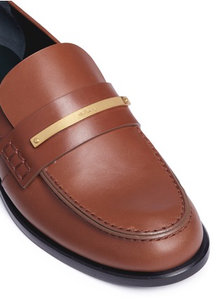 Detail View - Click To Enlarge - MULBERRY - 'Cambridge bar' leather loafers