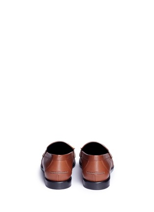 Back View - Click To Enlarge - MULBERRY - 'Cambridge bar' leather loafers