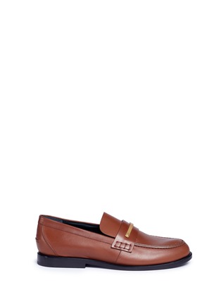 Main View - Click To Enlarge - MULBERRY - 'Cambridge bar' leather loafers
