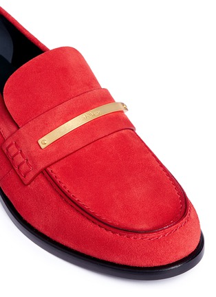 Detail View - Click To Enlarge - MULBERRY - 'Cambridge bar' suede loafers