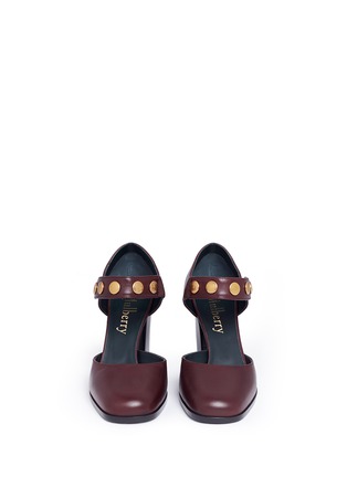 Front View - Click To Enlarge - MULBERRY - 'Marylebone' press stud leather Mary Jane pumps