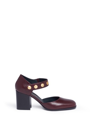 Main View - Click To Enlarge - MULBERRY - 'Marylebone' press stud leather Mary Jane pumps