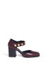 Main View - Click To Enlarge - MULBERRY - 'Marylebone' press stud leather Mary Jane pumps